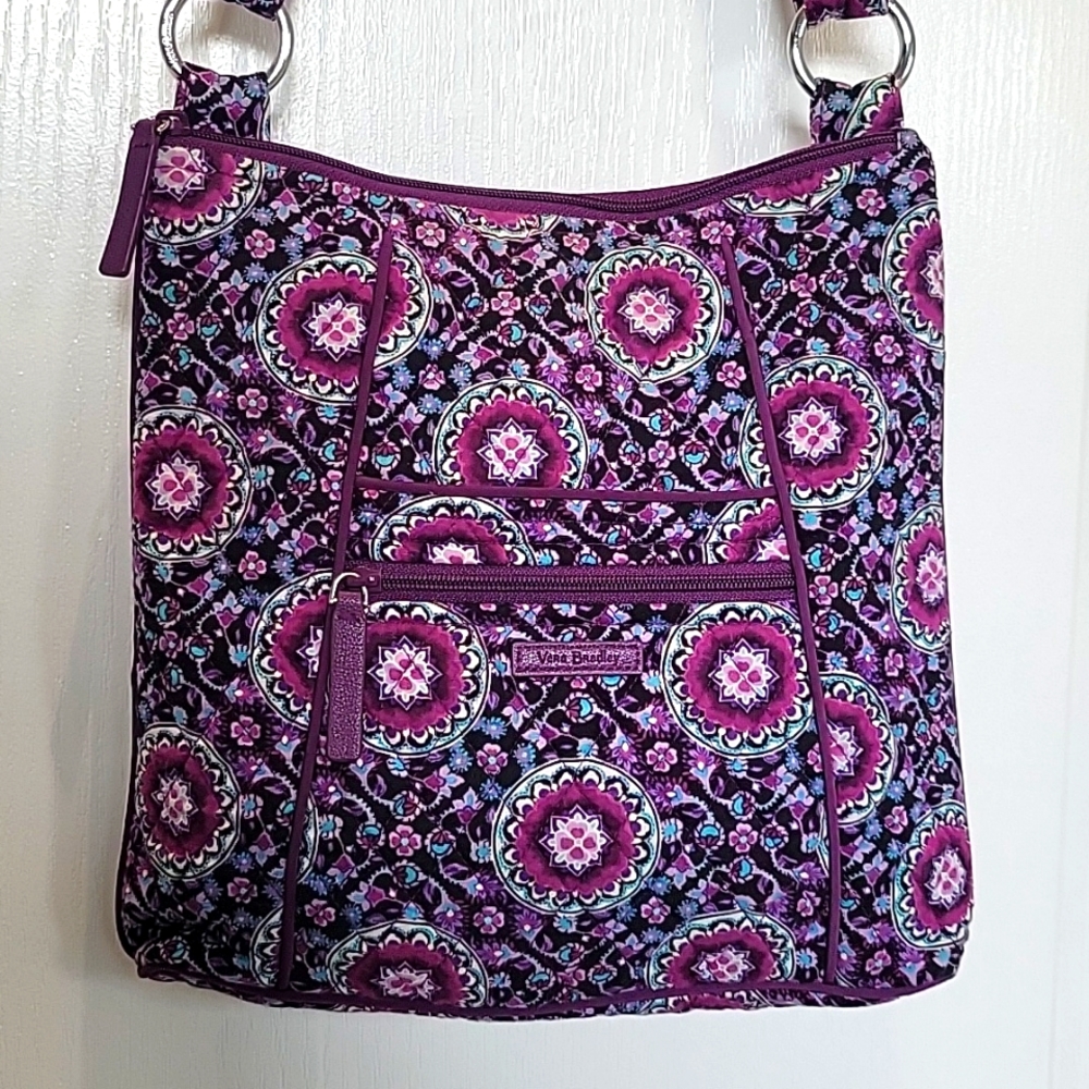 NWOT VERA BRADLEY purple floral crossbody